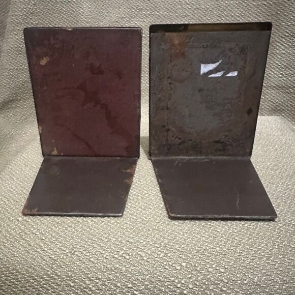 Vintage Bronze Front The Whaleman Statue Heavy Bookend Set Decor - Picture 7 of 12